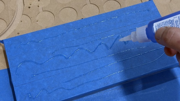 Apply the glue liberally